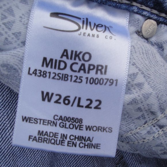 Silver Jeans Co. Aiko Mid Capri Super Stretch W26/L22 - Picture 5 of 10